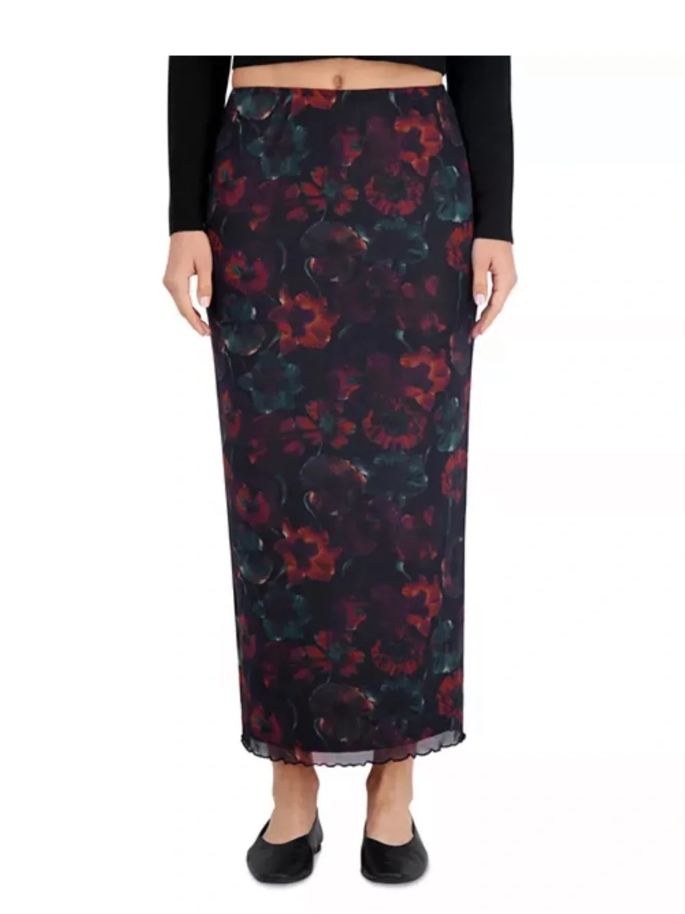 Point Straight Mesh Skirt